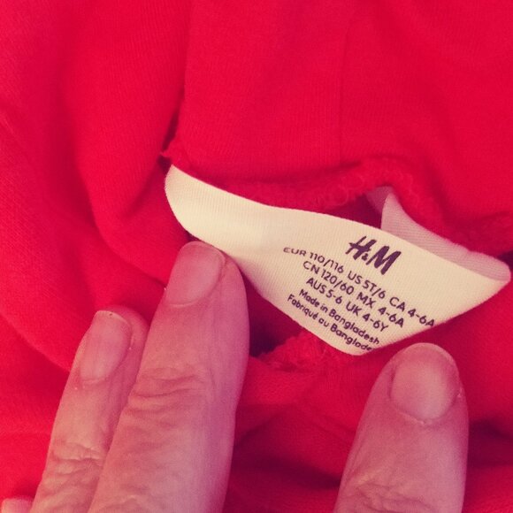 H@M Red hooded sweater and pants -2 PIECE SET - Picture 2 of 3